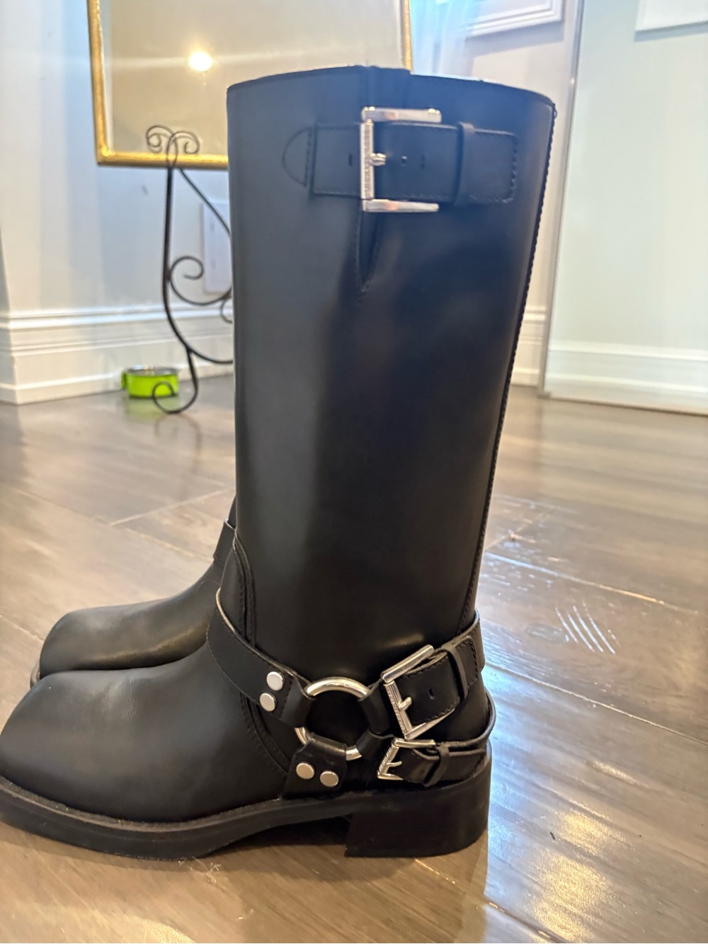 Michael Kors Crosby Leather Moto Boots - Picture 3 of 5